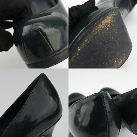 Yves Saint Laurent Yves Saint Laurent Tribe de Heel Black Enamel 209947 Bl - Picture 9 of 9